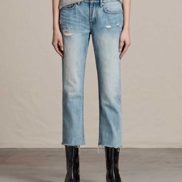 All Saints Denim - ALLSAINTS - Serene Cropped Kick Flare Jeans